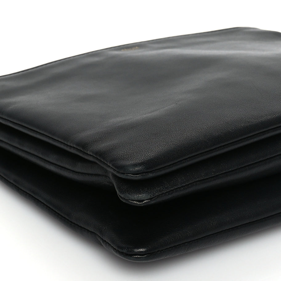 Celine Lambskin Small Trio Crossbody Bag Black Image 7