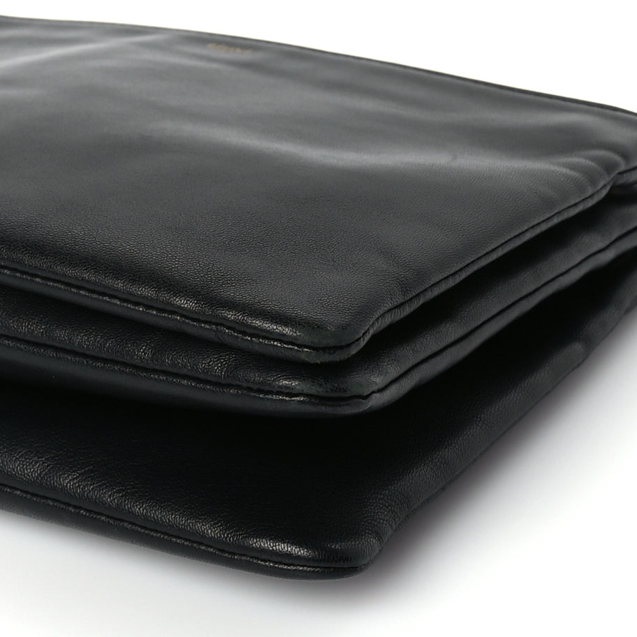 Celine Lambskin Small Trio Crossbody Bag Black Image 8