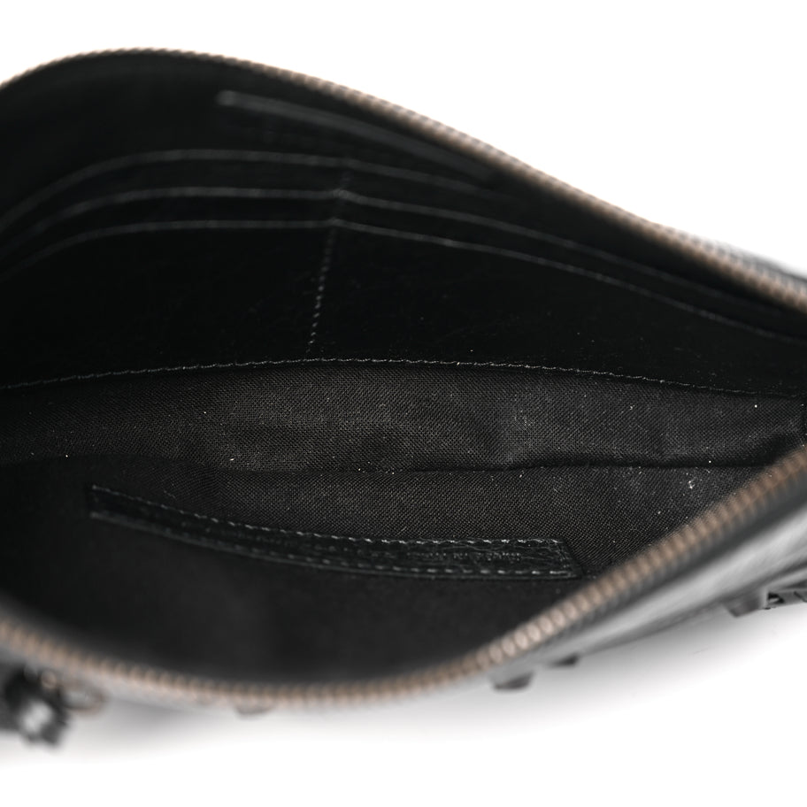 Balenciaga Agneau Arena Classic Hardware Le City Pouch On Strap Black Image 4