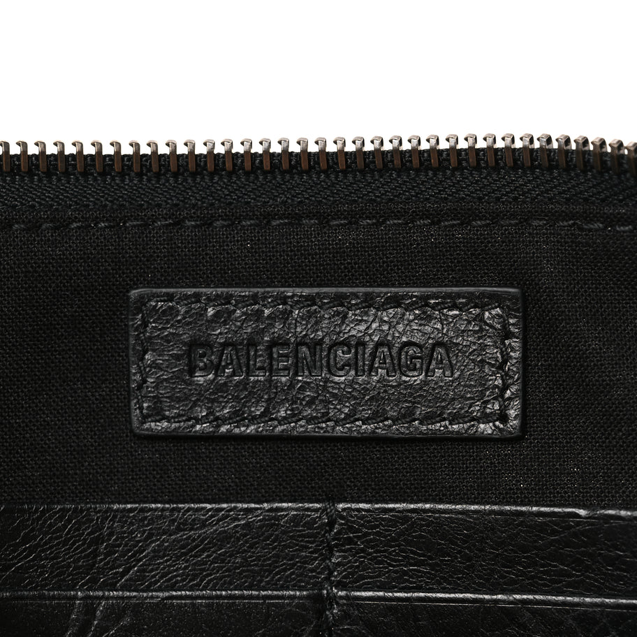 Balenciaga Agneau Arena Classic Hardware Le City Pouch On Strap Black Image 5