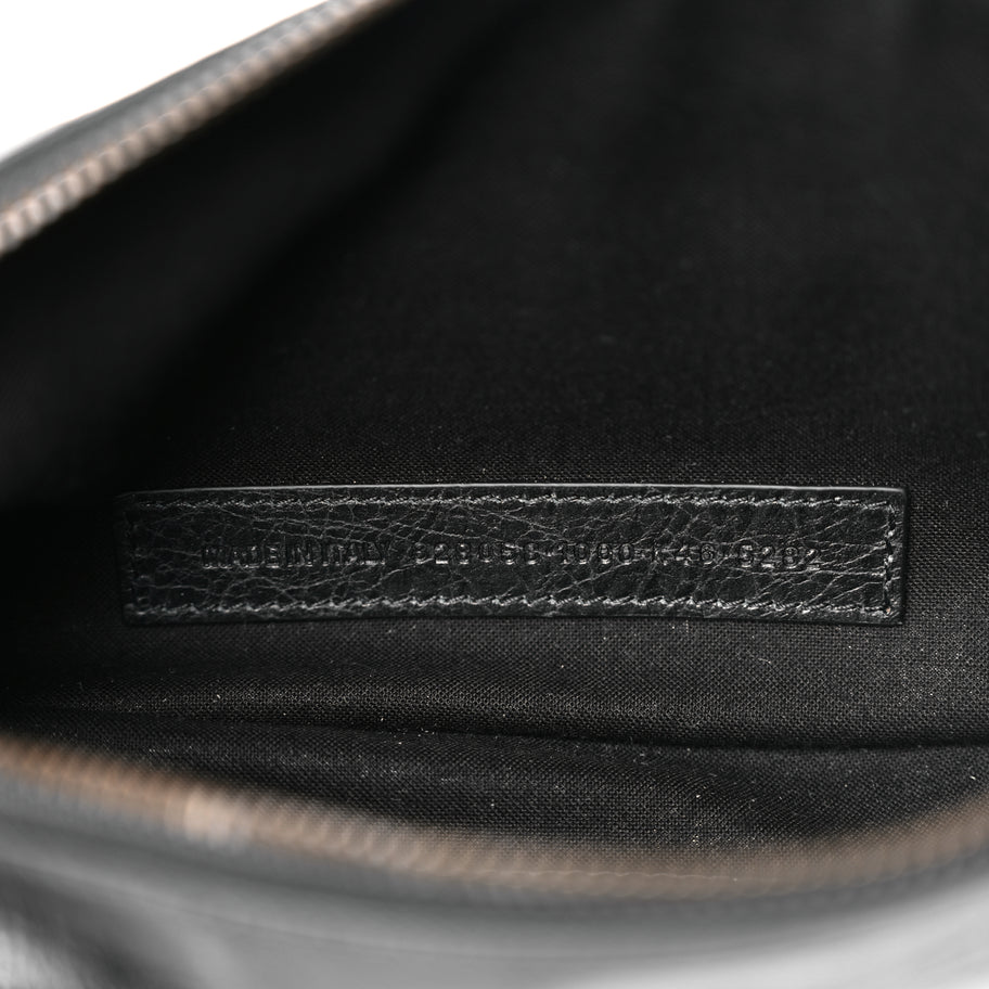 Balenciaga Agneau Arena Classic Hardware Le City Pouch On Strap Black Image 6