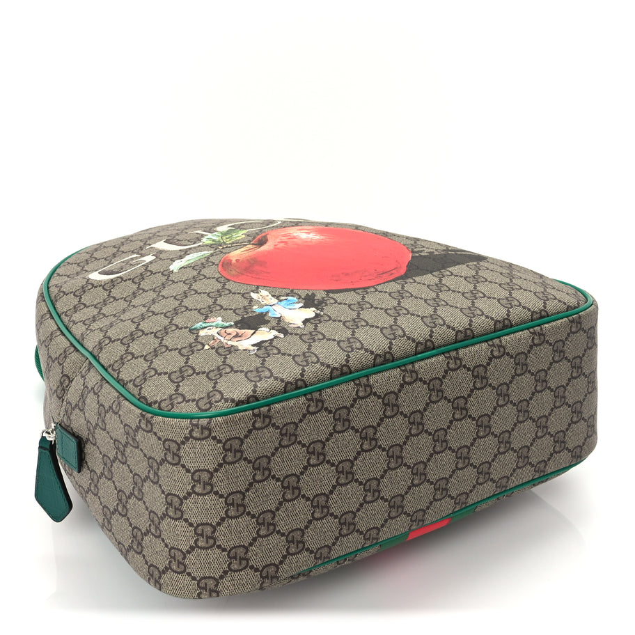 Gucci X Peter Rabbit GG Supreme Monogram Baseballs Web Childrens Backpack Green Image 3