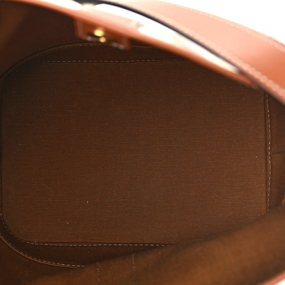 Celine Triomphe Canvas Calfskin Small Bucket Bag White Image 4