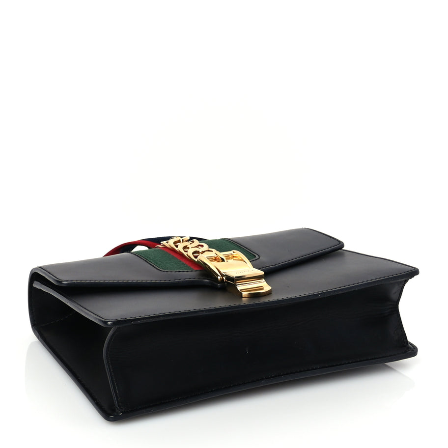 Gucci Calfskin Small Sylvie Shoulder Bag Blue Agata Image 3