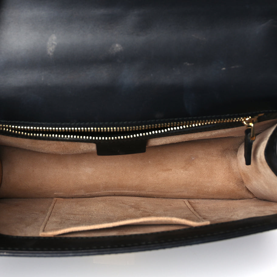 Gucci Calfskin Small Sylvie Shoulder Bag Blue Agata Image 4