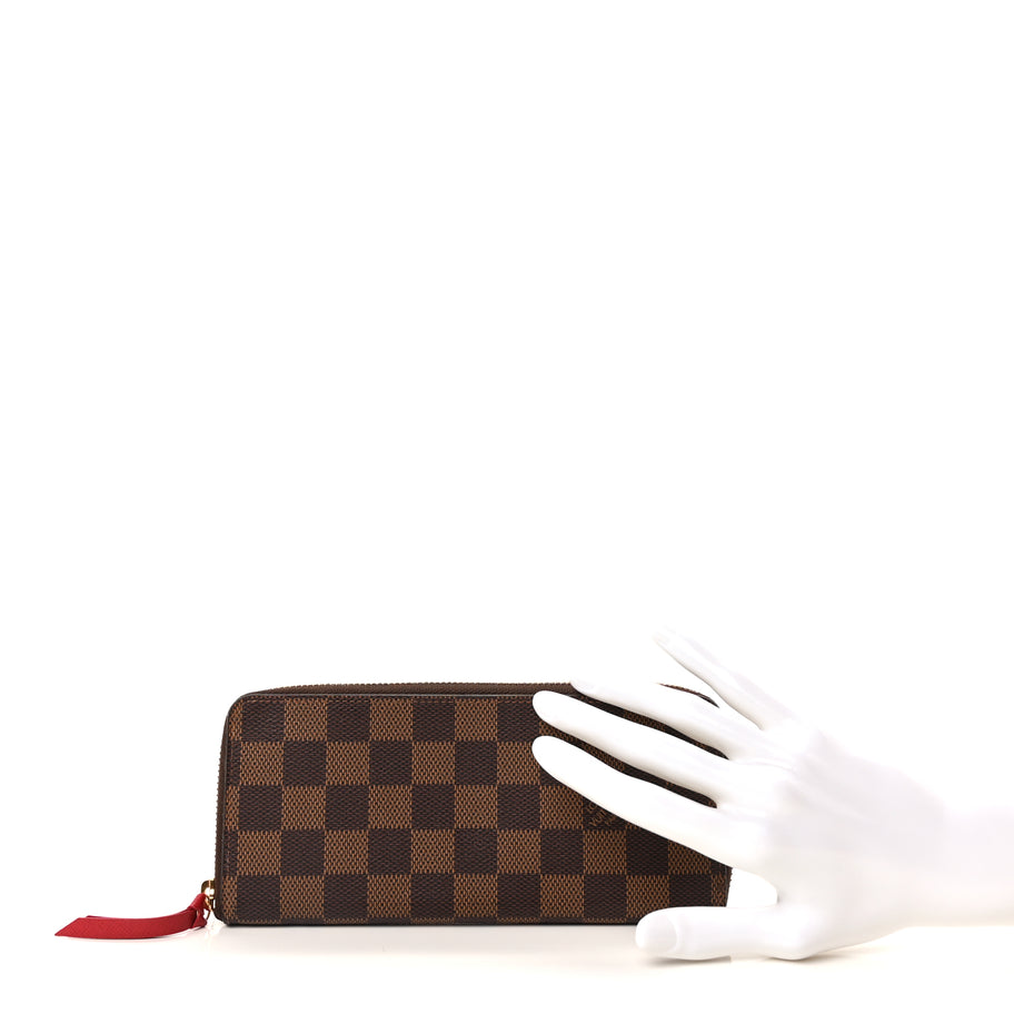 Louis Vuitton Damier Ebene Clemence Wallet Cherry Image 1