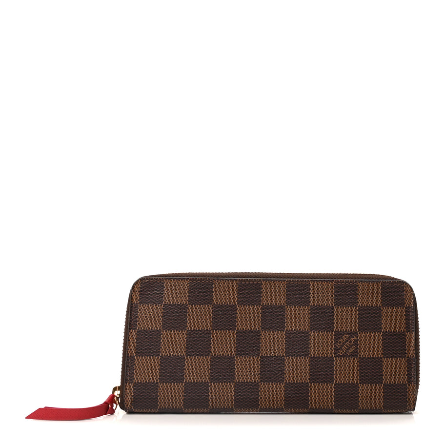 Louis Vuitton Damier Ebene Clemence Wallet Cherry Image 2