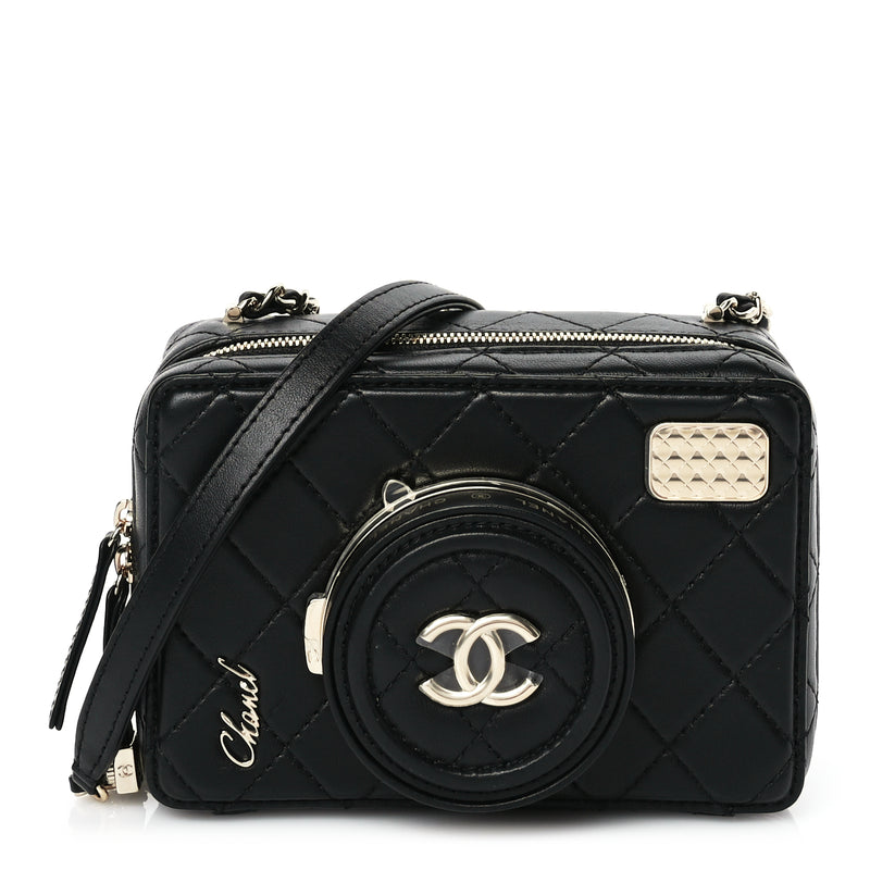  Chanel Lambskin Quilted Coco Click Bag Black