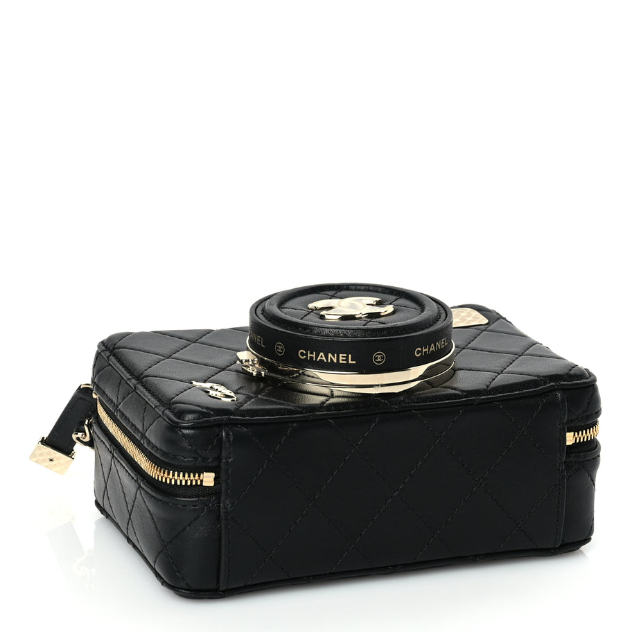 Chanel Lambskin Quilted Coco Click Bag Black Image 3