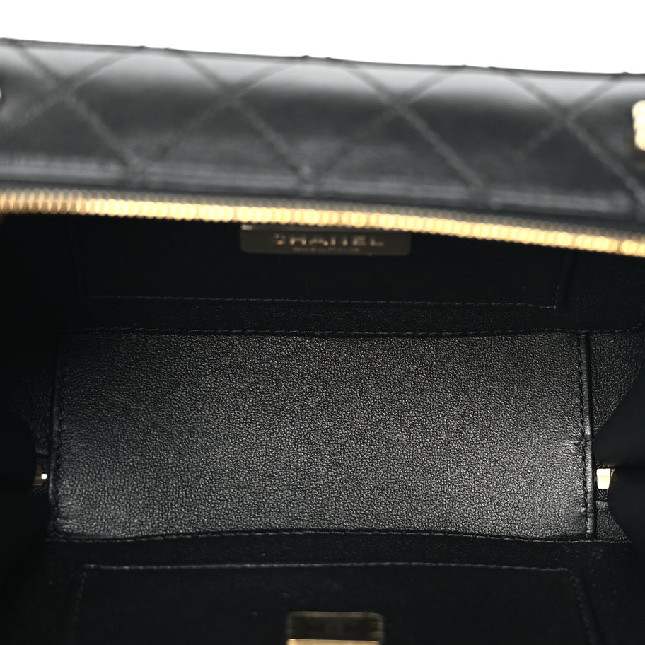 Chanel Lambskin Quilted Coco Click Bag Black Image 4