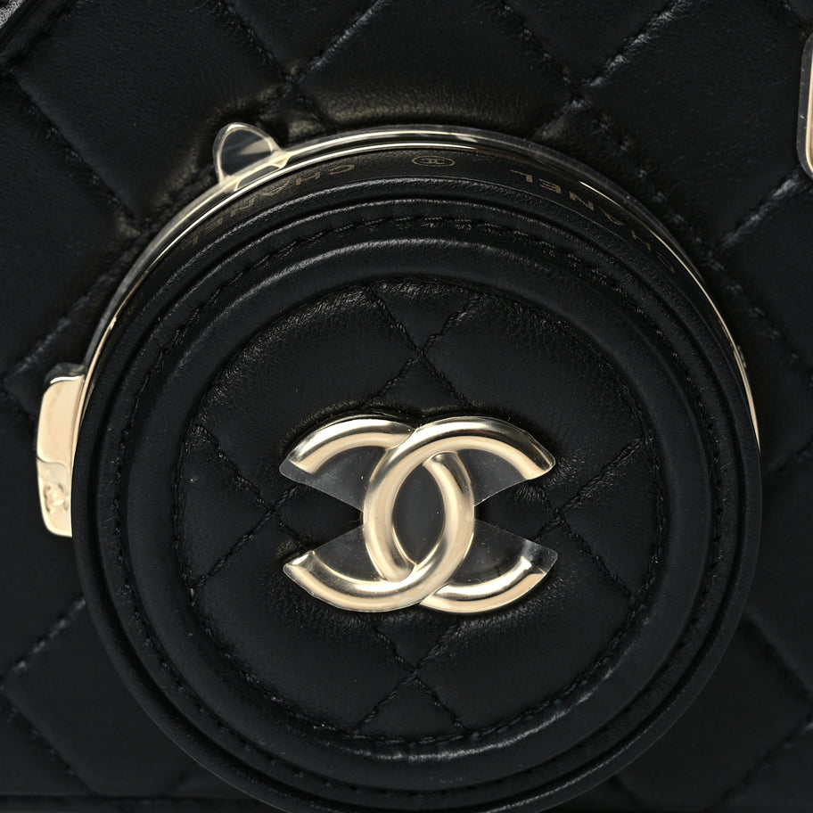 Chanel Lambskin Quilted Coco Click Bag Black Image 7