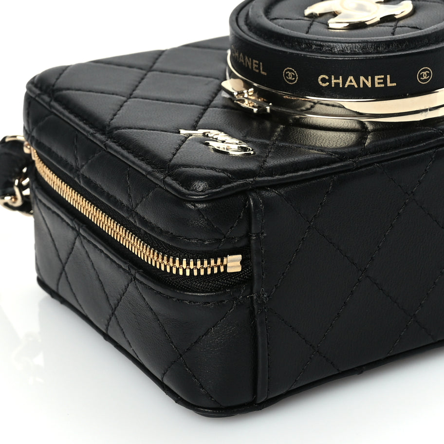 Chanel Lambskin Quilted Coco Click Bag Black Image 8