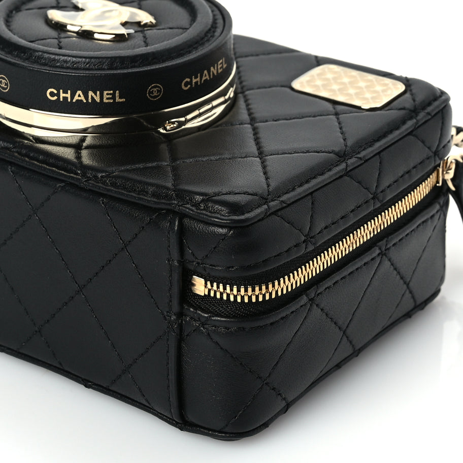 Chanel Lambskin Quilted Coco Click Bag Black Image 9