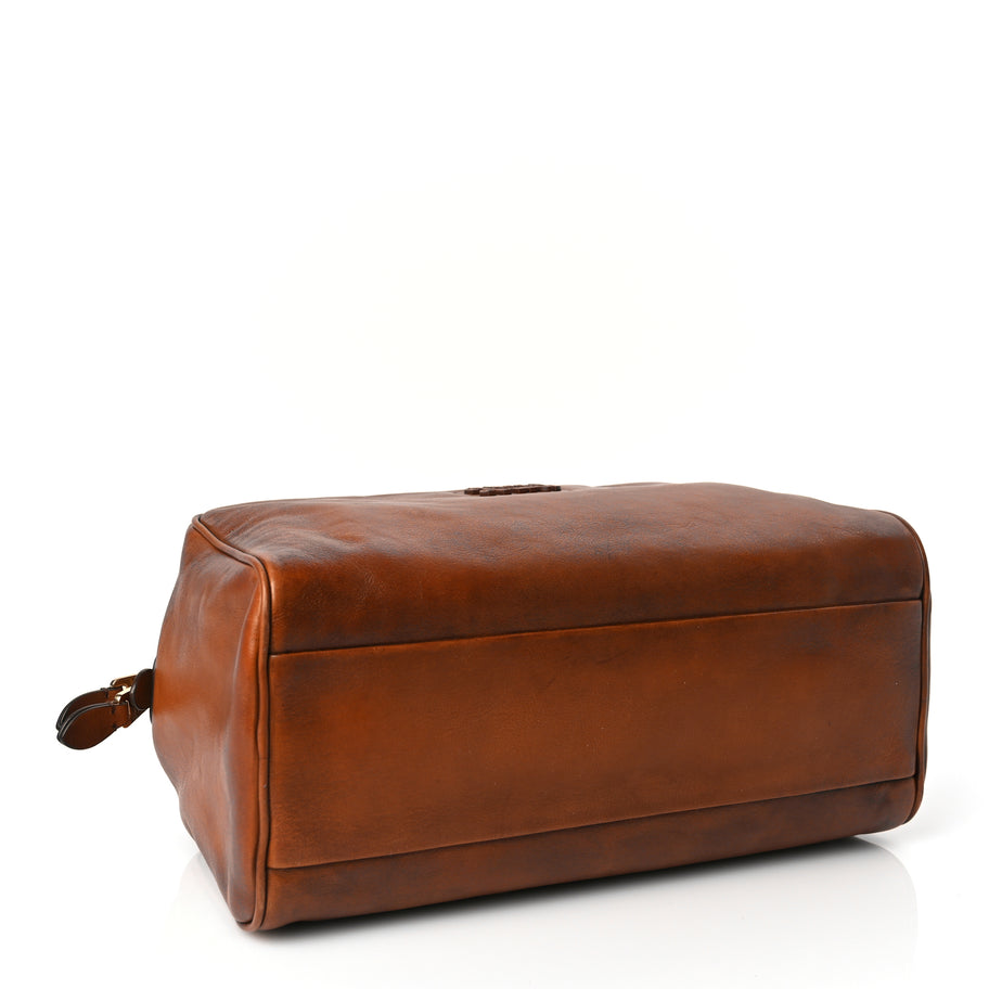 Miu Miu Calfskin Top Handle Bag Cognac Cognac Image 3