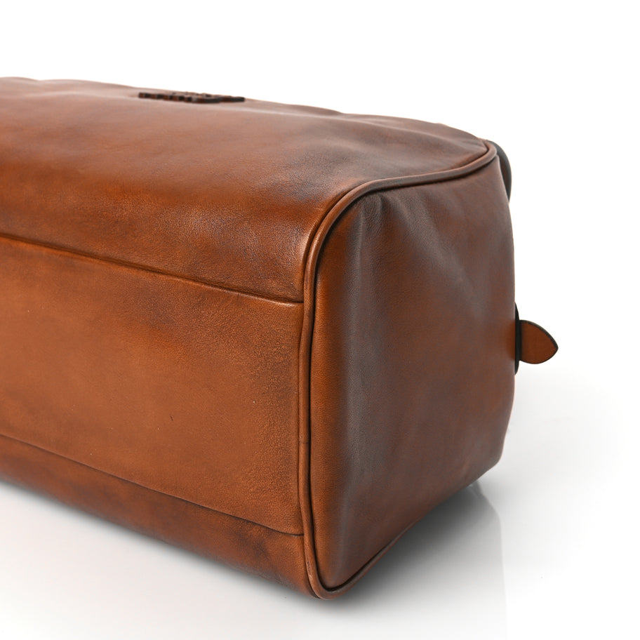 Miu Miu Calfskin Top Handle Bag Cognac Cognac Image 8