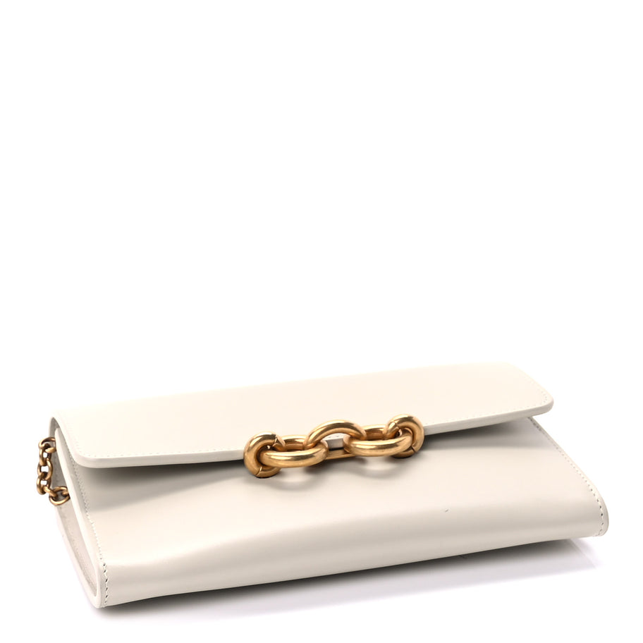 Saint Laurent Smooth Calfskin Le Maillon Chain Wallet  Crema Soft Image 3