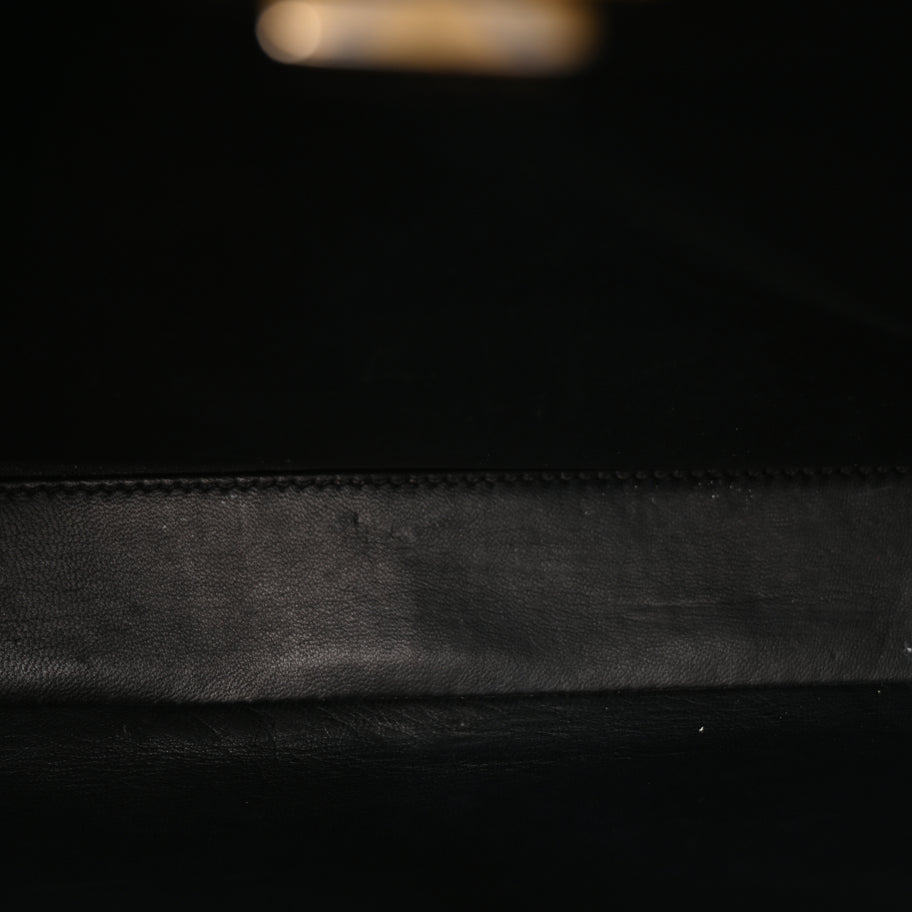 Fendi Vitello Seta Shiny Nappa Medium Peekaboo Iconic Satchel Black Image 4