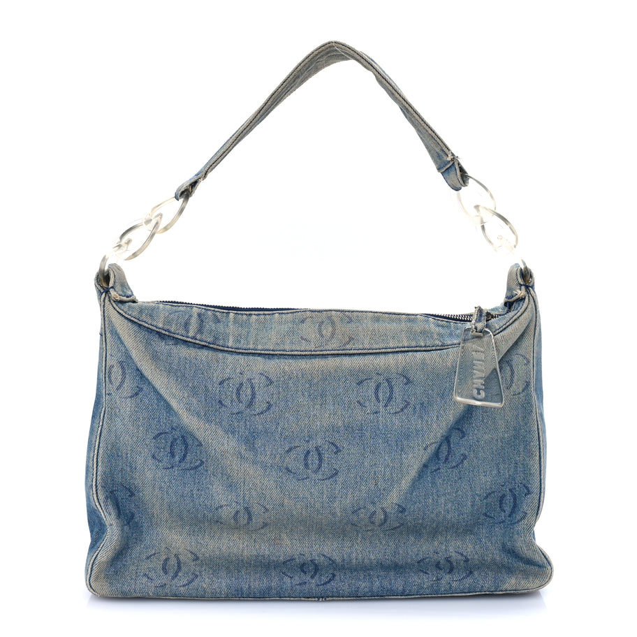 Chanel Denim CC Small Hobo Light Blue Image 1