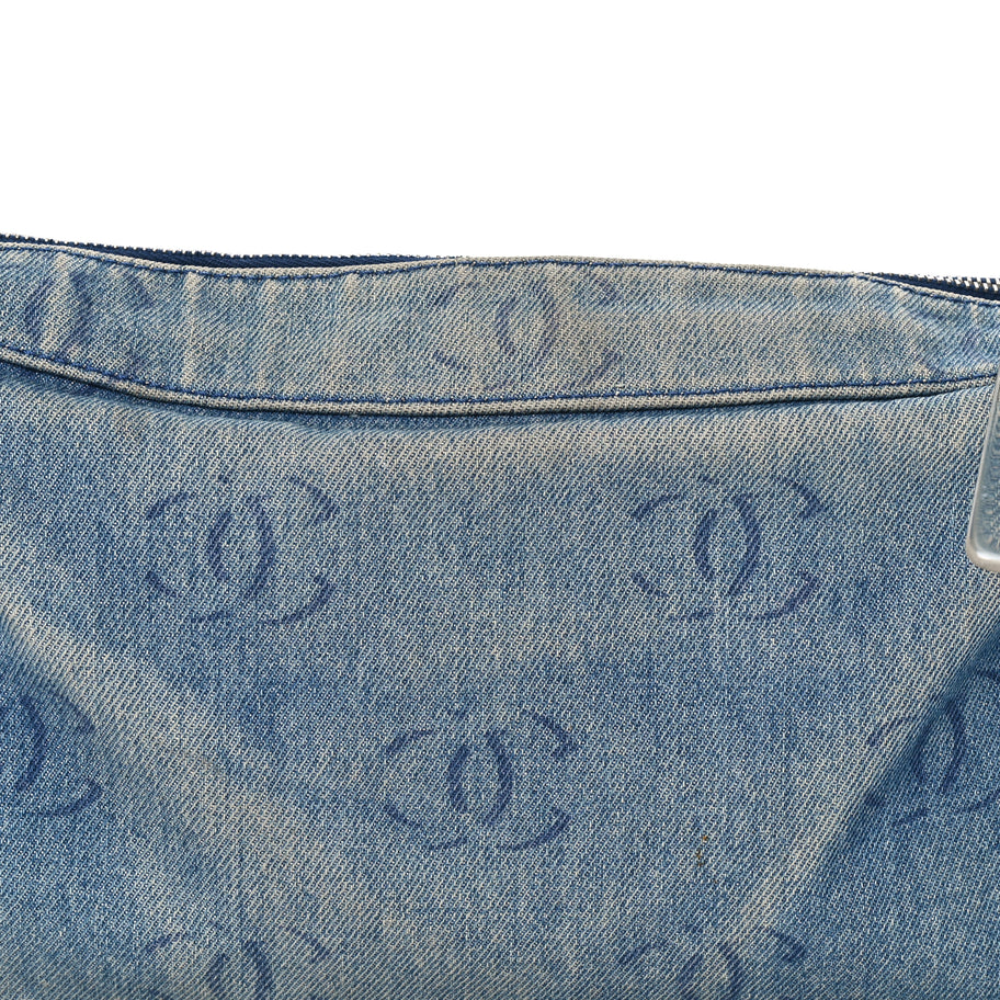 Chanel Denim CC Small Hobo Light Blue Image 7