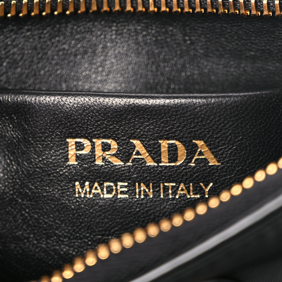 Prada Re-Nylon Spazzolato Mini Arque Shoulder Bag Black Image 5