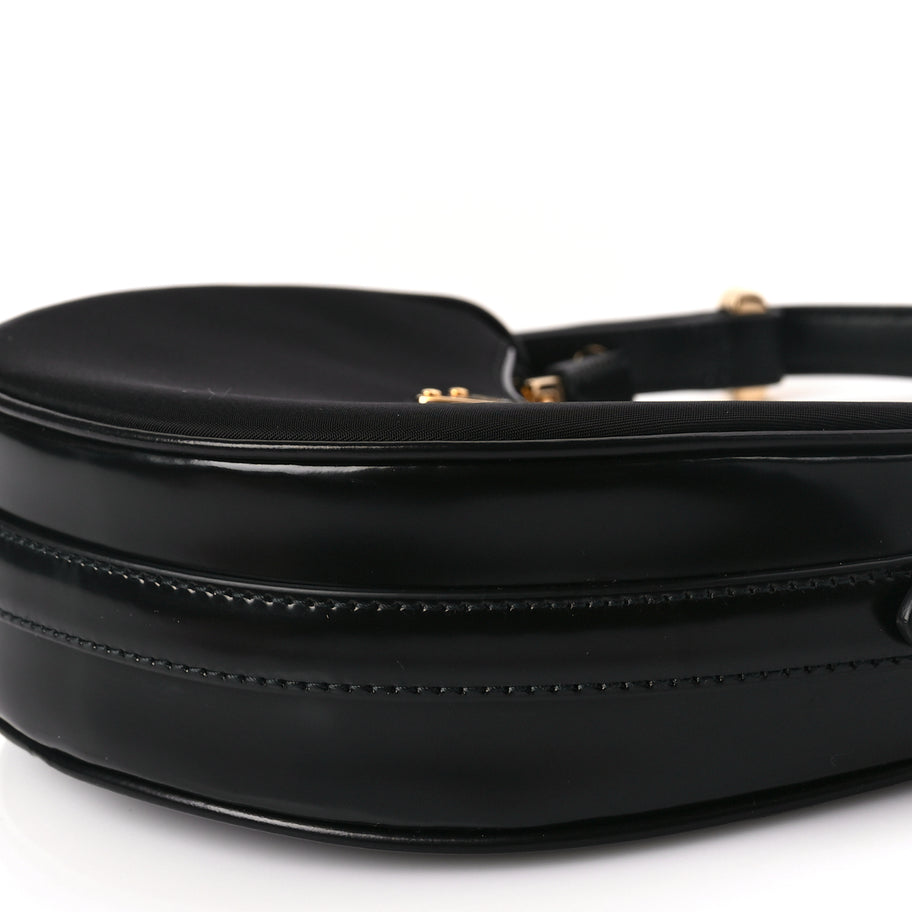 Prada Re-Nylon Spazzolato Mini Arque Shoulder Bag Black Image 8