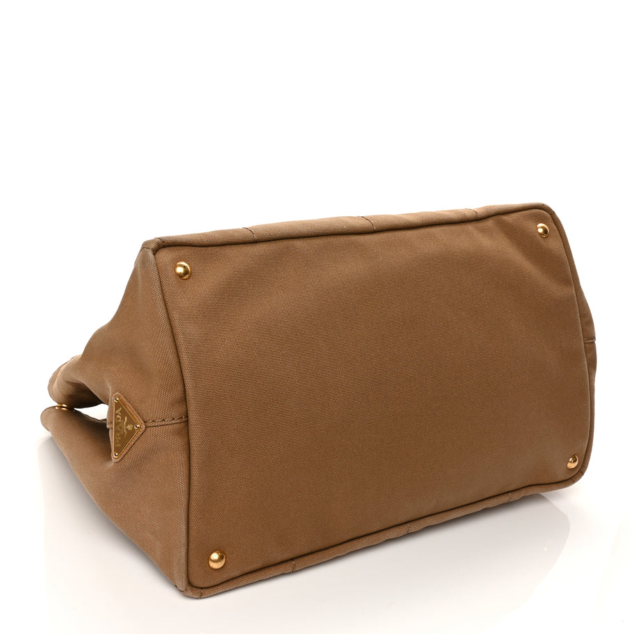 Prada Canapa Large Logo Tote Tabacco Image 3