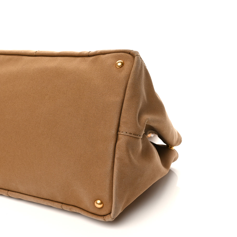 Prada Canapa Large Logo Tote Tabacco Image 10