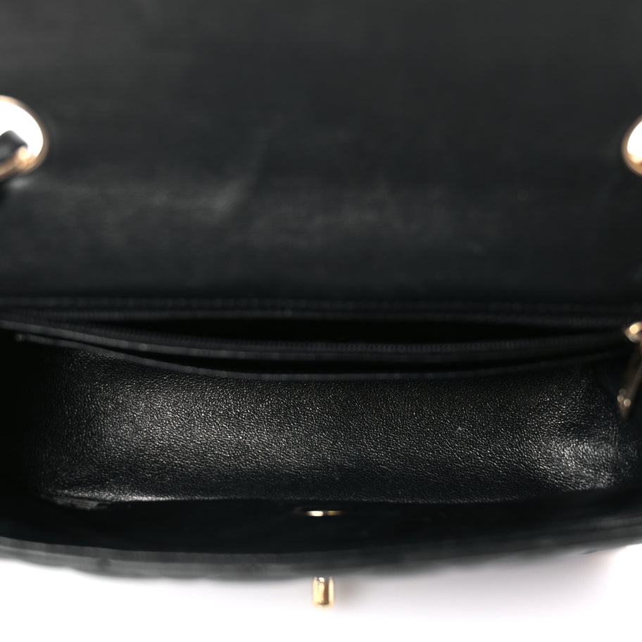 Chanel Lambskin Quilted Mini Rectangular Flap Black Image 4