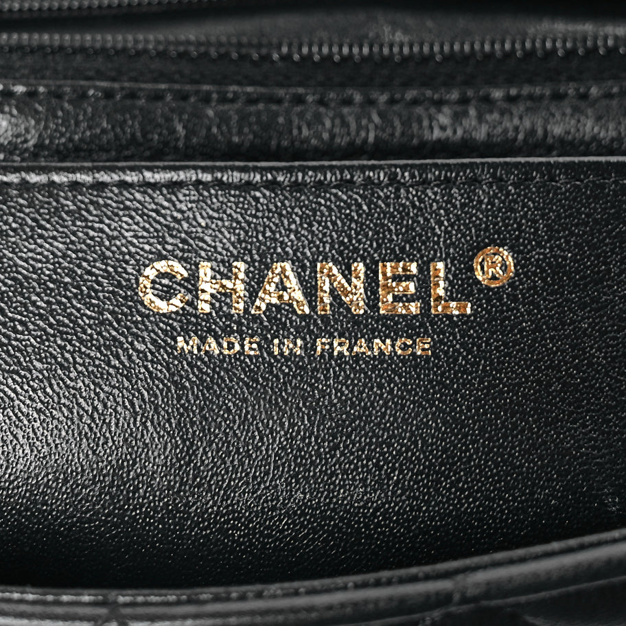 Chanel Lambskin Quilted Mini Rectangular Flap Black Image 5