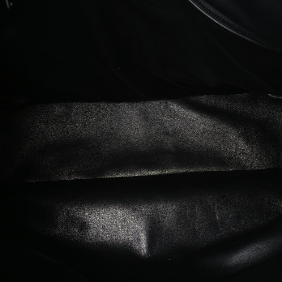 Saint Laurent Lambskin Wide Puffer Tote Black Image 4