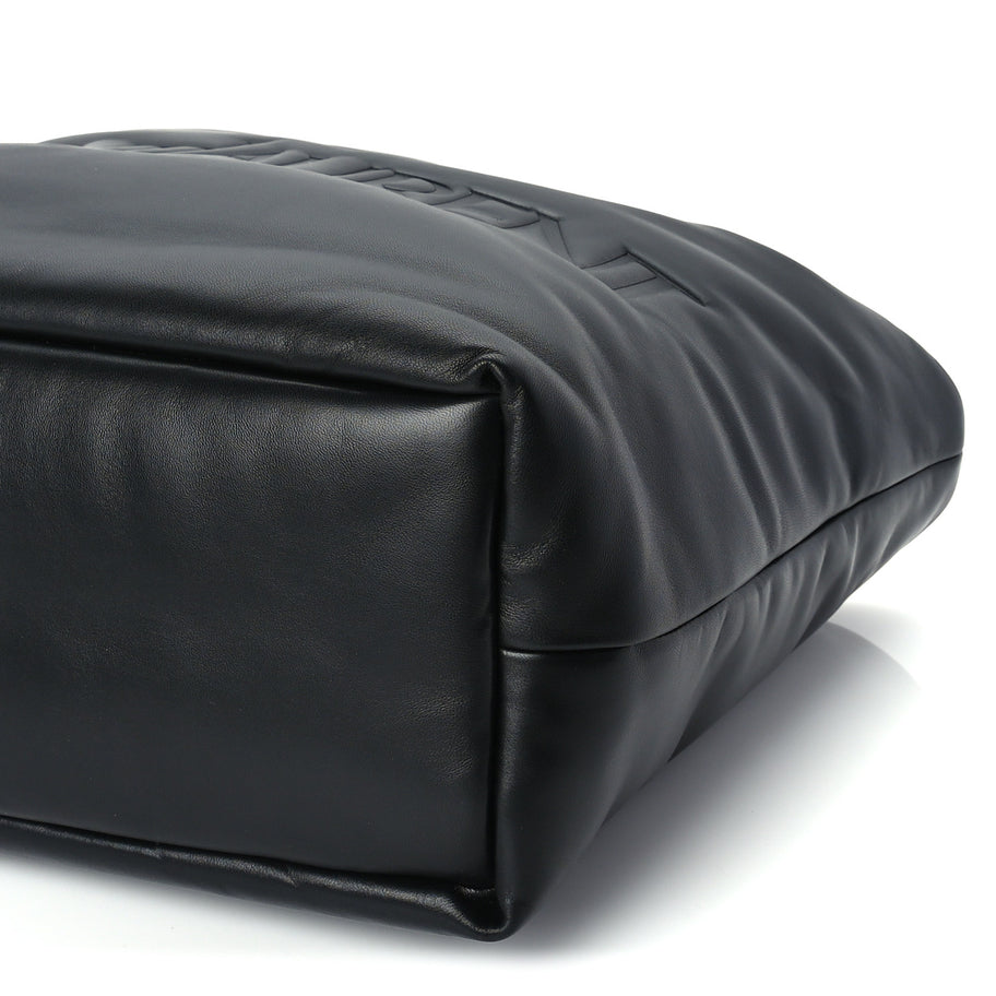 Saint Laurent Lambskin Wide Puffer Tote Black Image 8