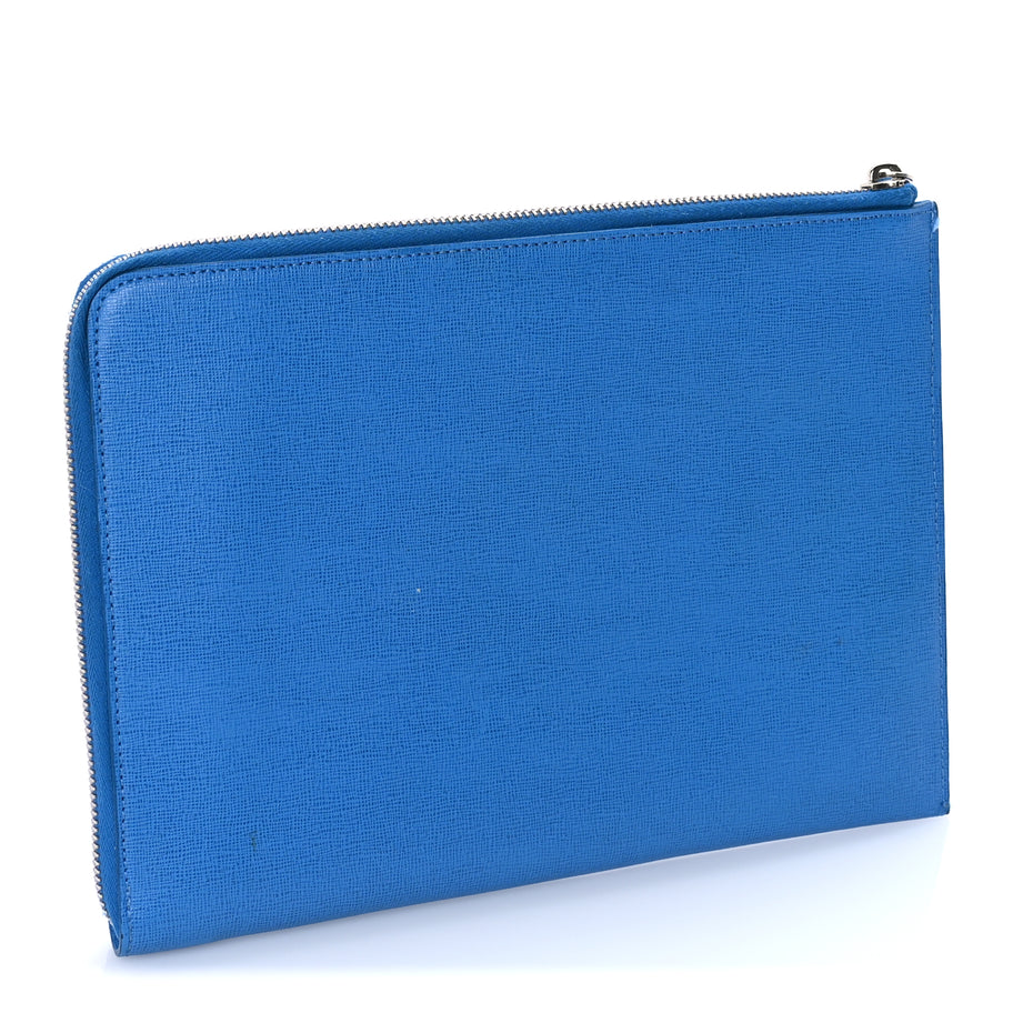 Fendi Vitello Elite Crystal Eye Monster Zip Pouch Royal Blue Papavero Multicolor Image 3