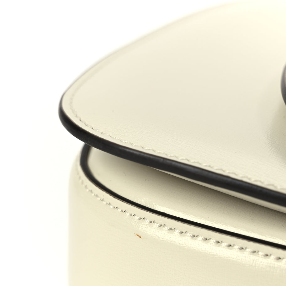 Gucci Boarded Dyana Lux Calfskin Web Mini Bamboo 1947 Top Handle Bag Mystic White Image 9