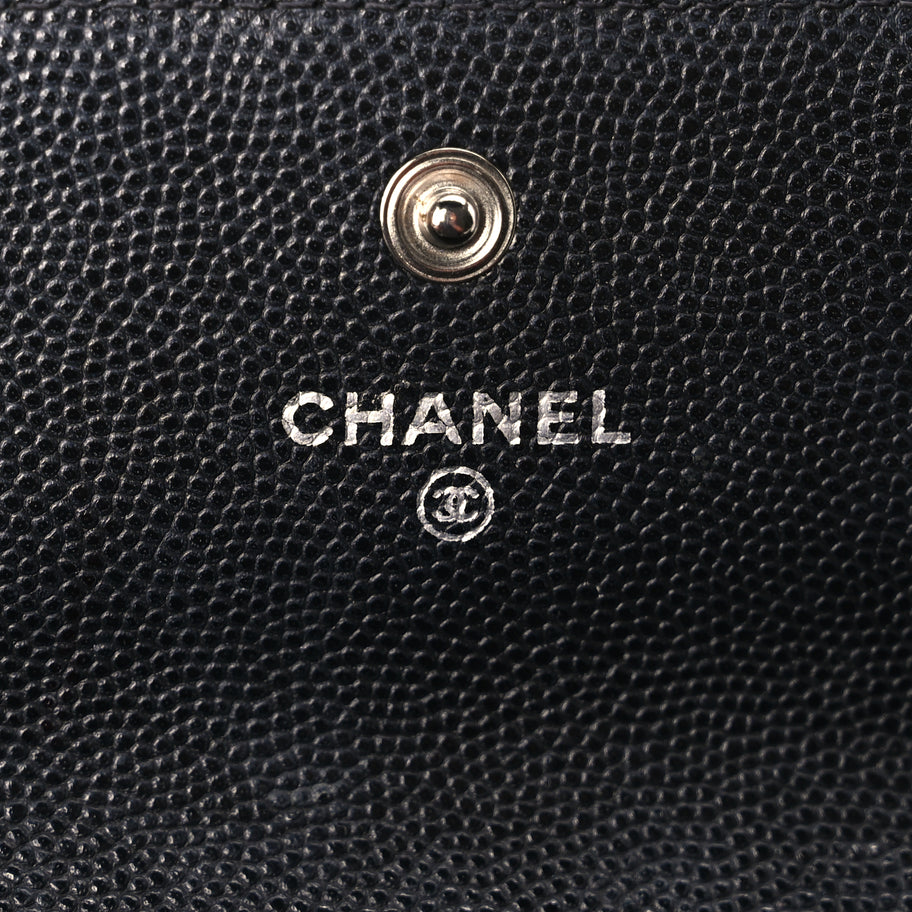 Chanel Caviar Quilted Long Boy Flap Wallet Black Image 6