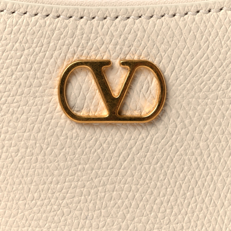 Valentino Grainy Calfskin Mini Vlogo Signature Hobo Bag Light Ivory Image 6