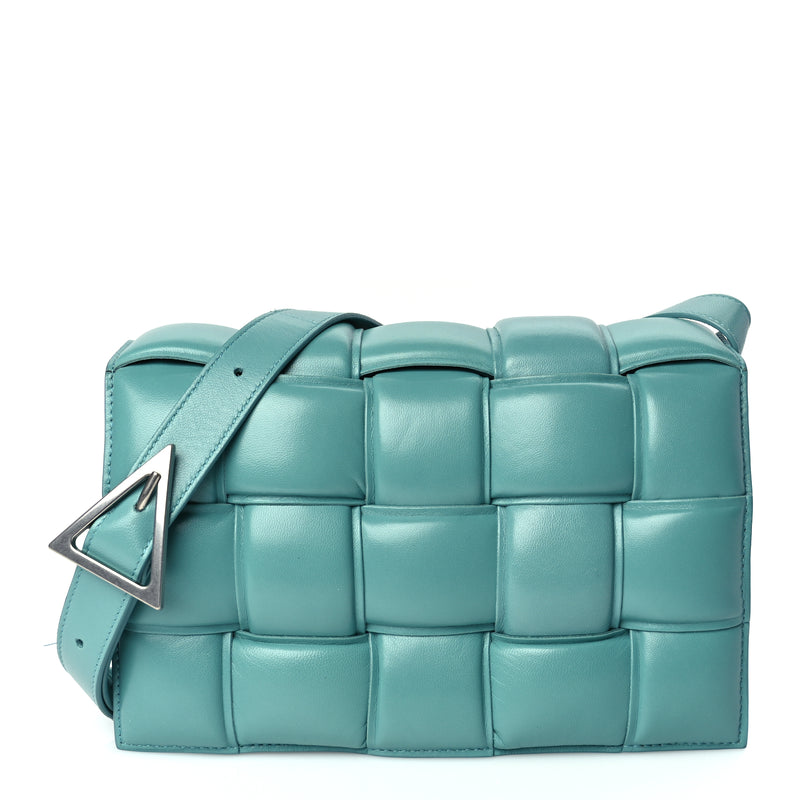  Bottega Veneta Nappa Maxi Intreccio Padded Cassette Crossbody Bag Linoleum