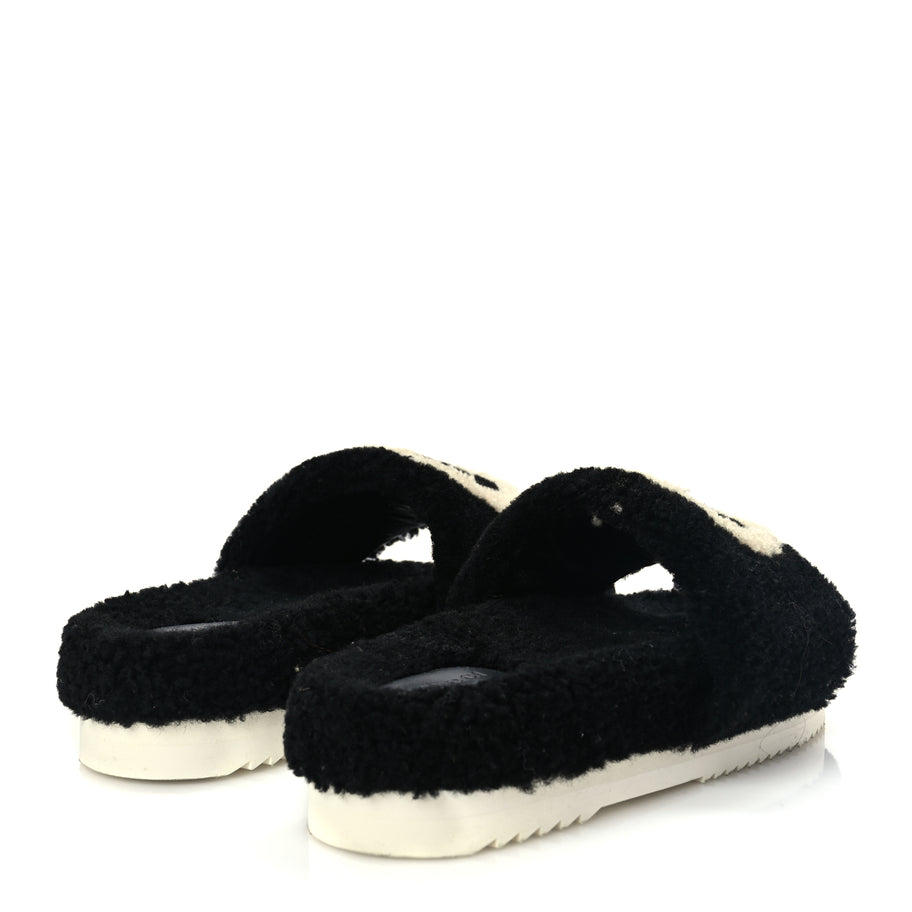 Gucci Merino Interlocking G Slide Sandals 38 Butterscotch Black Image 5