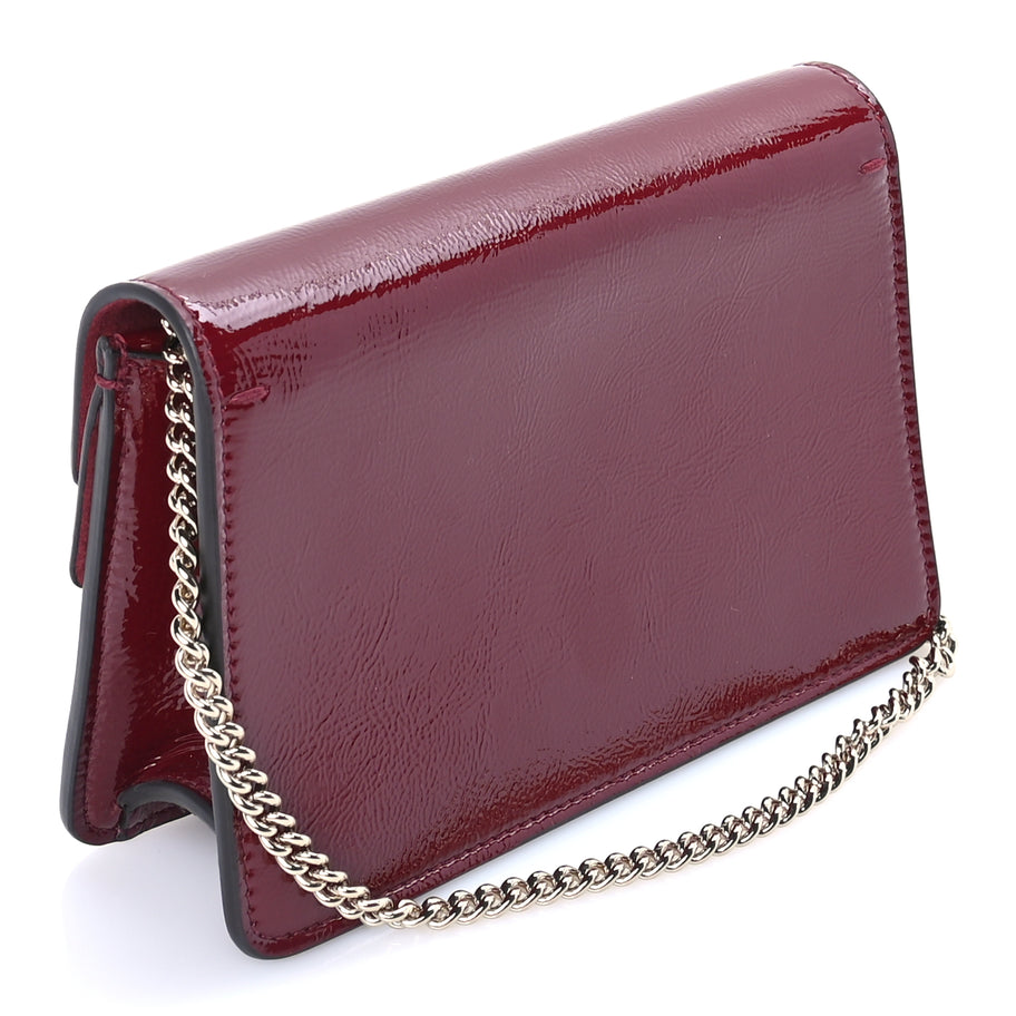 Gucci Crinkled Patent Mini Dionysus Shoulder Bag Rosso Ancora Red Image 2