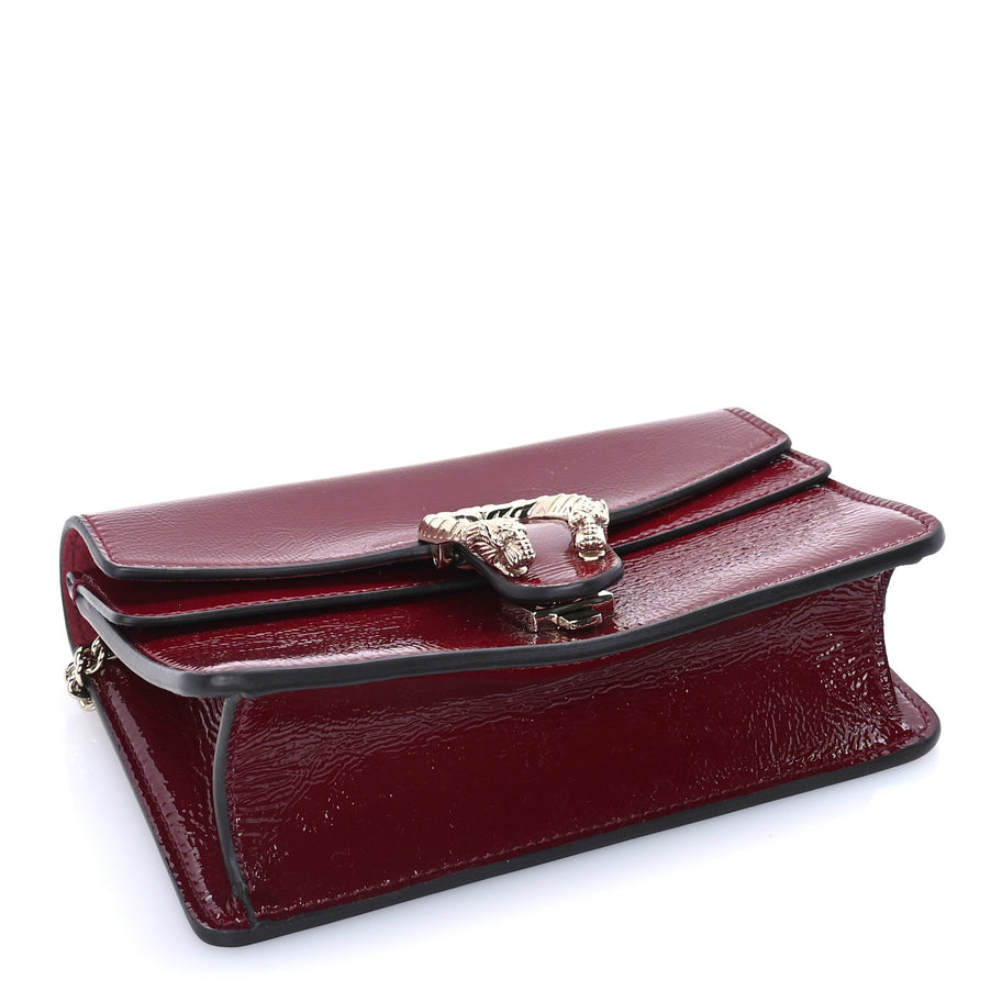 Gucci Crinkled Patent Mini Dionysus Shoulder Bag Rosso Ancora Red Image 3