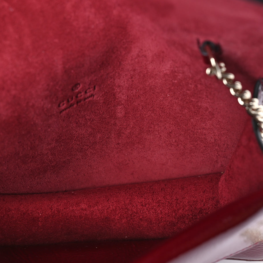 Gucci Crinkled Patent Mini Dionysus Shoulder Bag Rosso Ancora Red Image 4