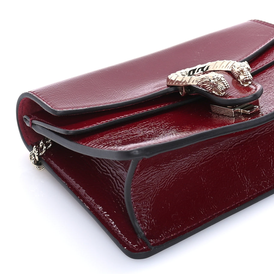 Gucci Crinkled Patent Mini Dionysus Shoulder Bag Rosso Ancora Red Image 7