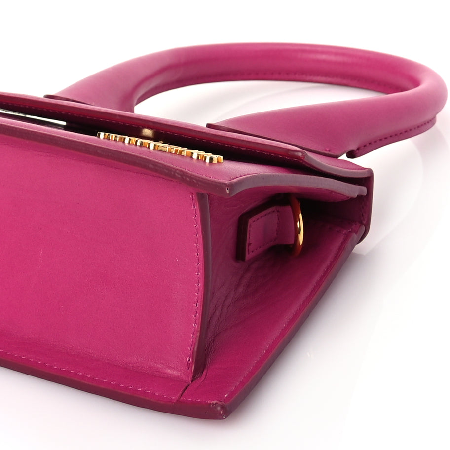 Jacquemus Smooth Calfskin Le Chiquito Moyen Dark Pink Image 8