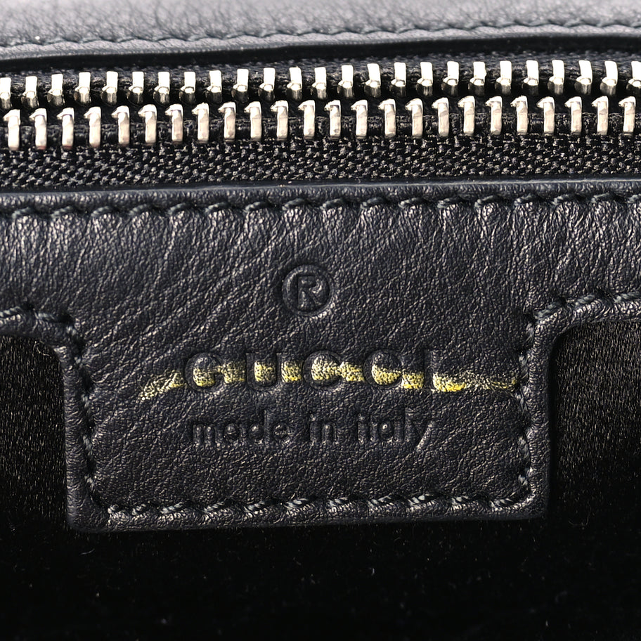 Gucci Satin Sequin Beaded Zebra Small GG Marmont Shoulder Bag  Black White Image 5