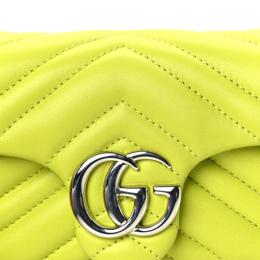 Gucci Lambskin Matelasse Mini GG Marmont Shoulder Bag  Firefly Image 6