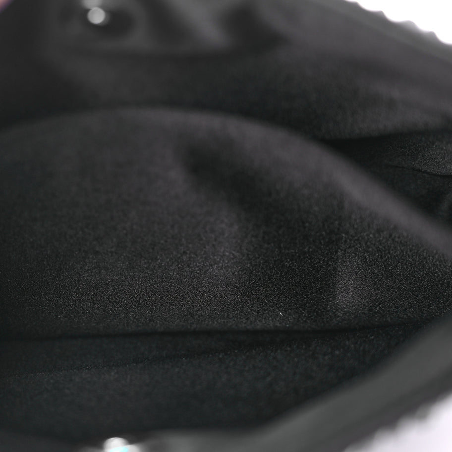 Prada Satin Crystal Cleo Adjustable Strap Shoulder Bag Black Image 4