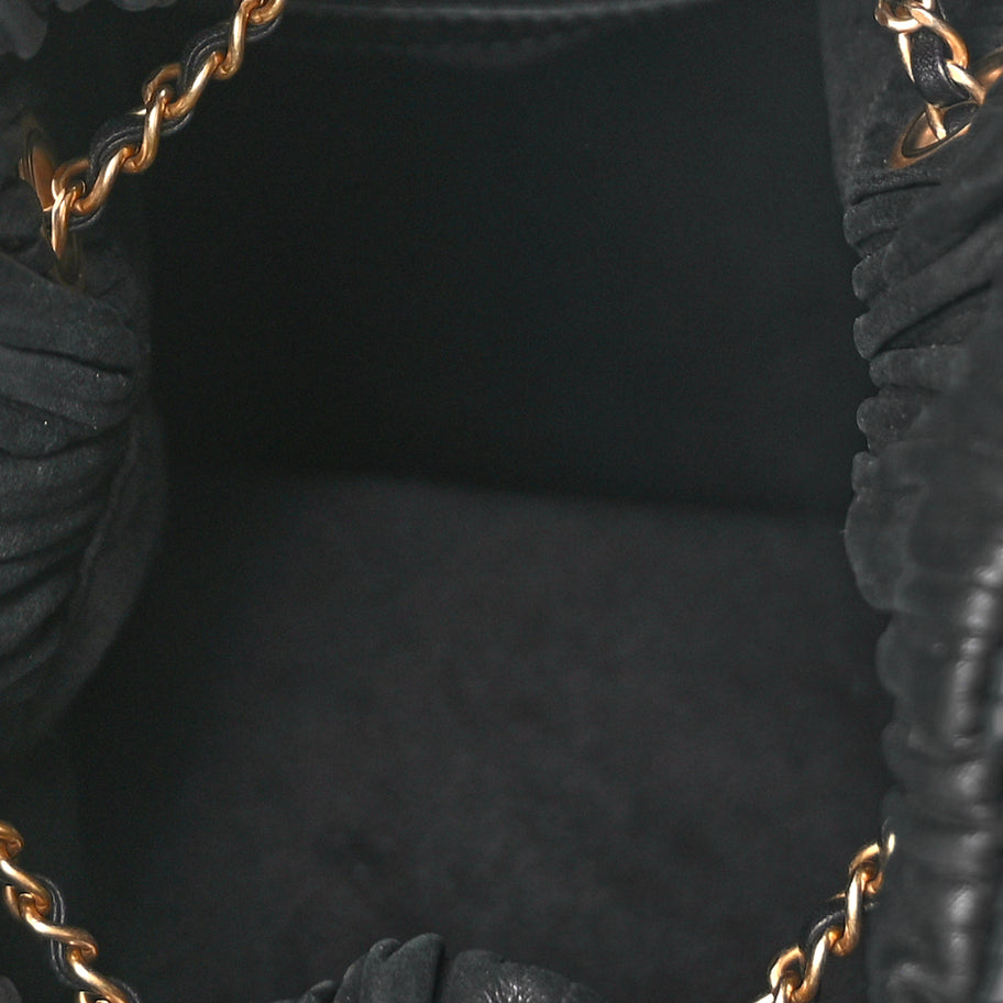 Chanel Iridescent Crumpled Calfskin Small Coco Pleats Backpack Black Image 4