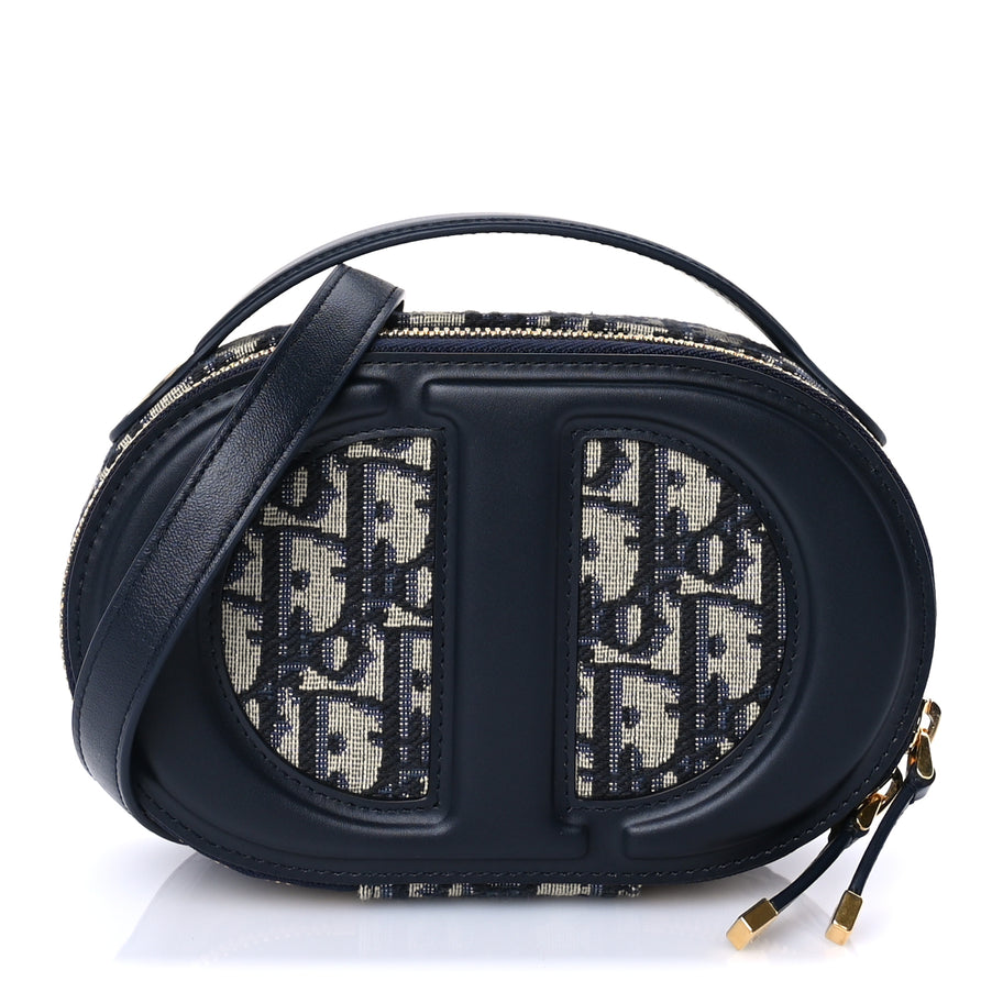 Christian Dior Oblique CD Signature Oval Crossbody Camera Bag Blue Multicolor Image 1