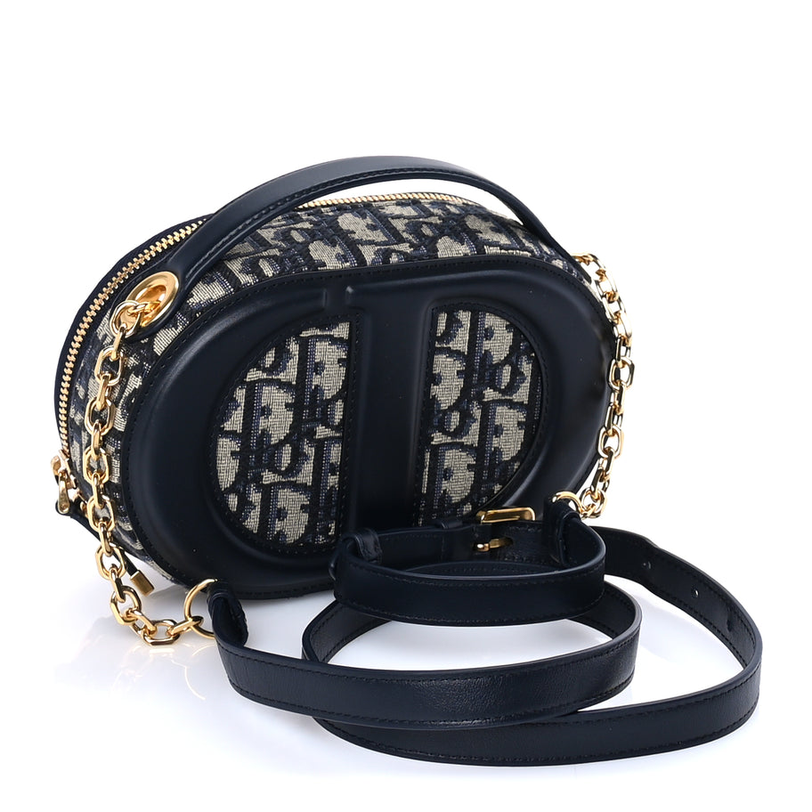 Christian Dior Oblique CD Signature Oval Crossbody Camera Bag Blue Multicolor Image 2