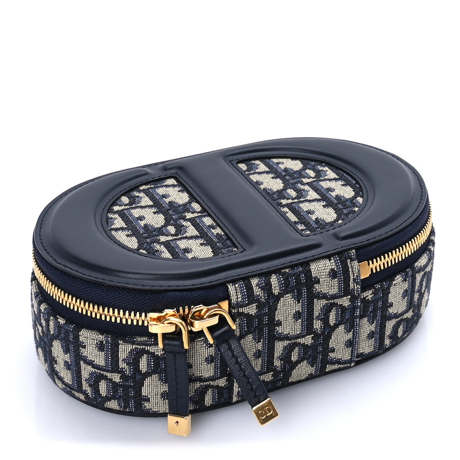 Christian Dior Oblique CD Signature Oval Crossbody Camera Bag Blue Multicolor Image 3