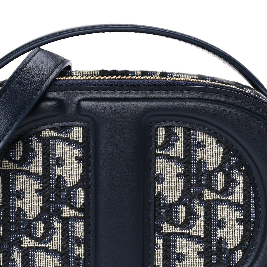 Christian Dior Oblique CD Signature Oval Crossbody Camera Bag Blue Multicolor Image 6